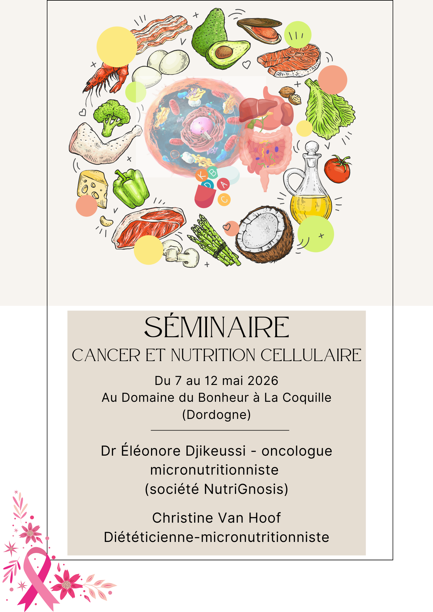 visuel de l'événement Séminaire "Oncologie et nutrition cellulaire"
